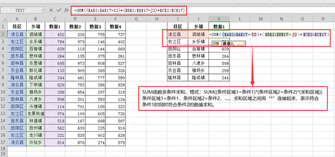 wps乘法公式自动求和（WPS表格常用的6个求和函数）