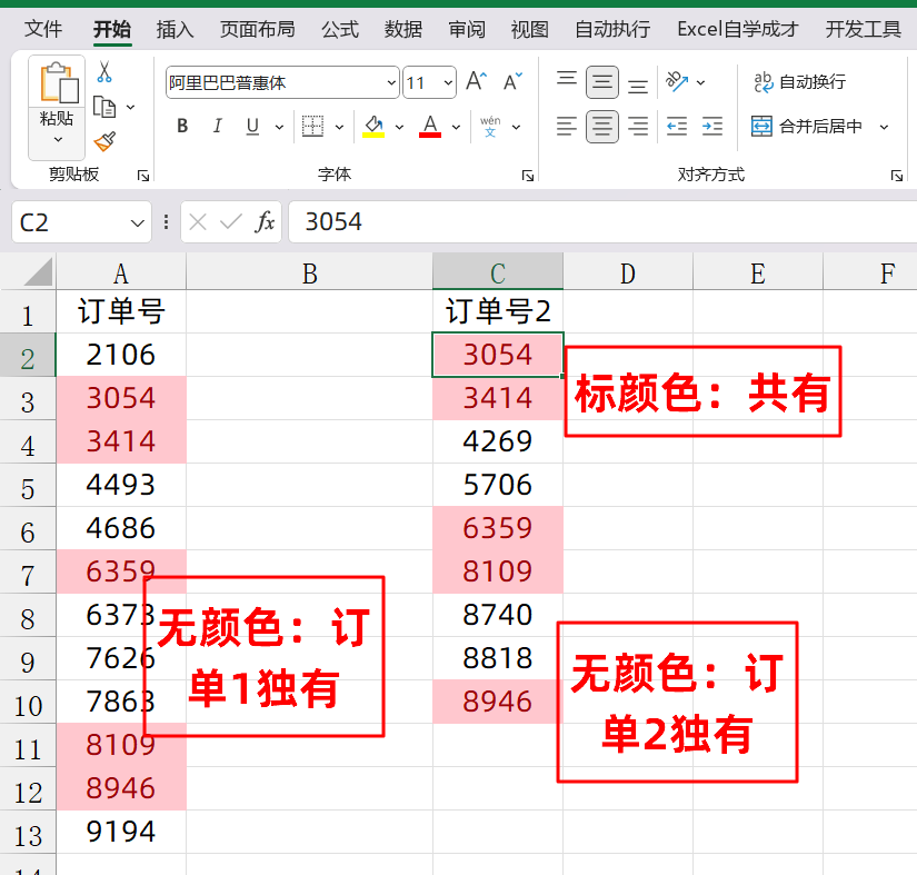 如何比对excel两列内容是否一致（核对两个表格，必学的技巧）